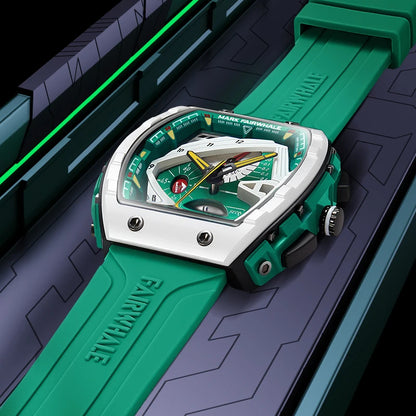 Men's Unique Watch Silicone Quartz Globe Earth Streetwear Dial Luxury Wristwatch Waterproof Watches Luminous