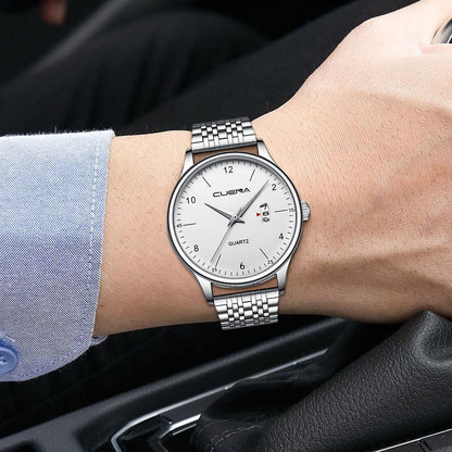 Mens Fashion stainless steel wristwatch