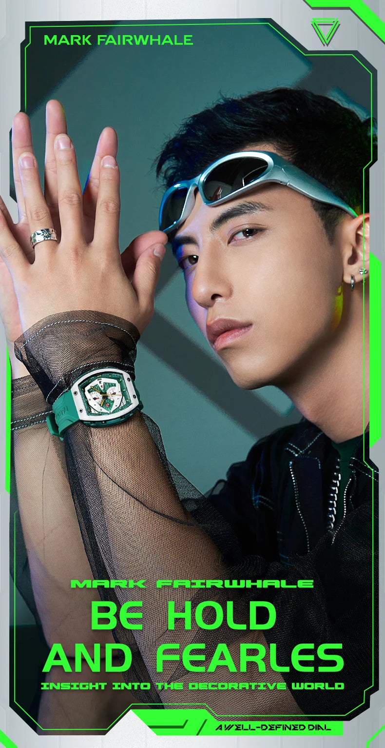 Men's Unique Watch Silicone Quartz Globe Earth Streetwear Dial Luxury Wristwatch Waterproof Watches Luminous