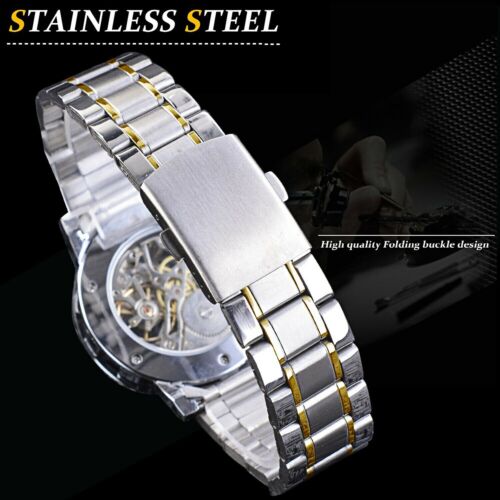 Men's Stainless Steel Skeleton Watch Unique