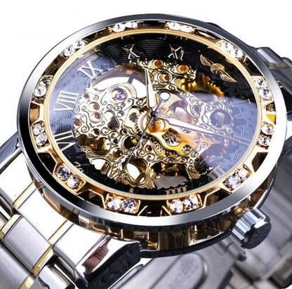 Men's Stainless Steel Skeleton Watch Unique